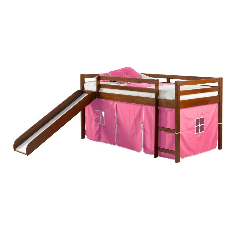 Tent Bed with Kit Espresso/Pink - Donco Kids
