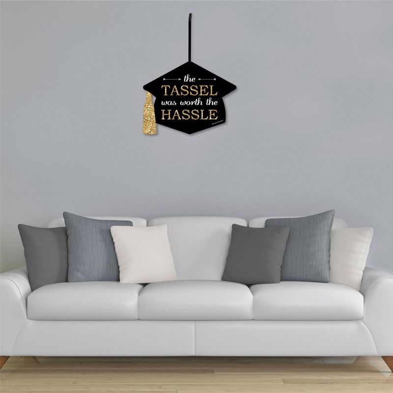 Big Dot of Happiness Gold Glitter 2021 Party Straws - No-Mess Real Gold Glitter Cut-Out Numbers & Decorative Graduation Paper Straws - Set of 24