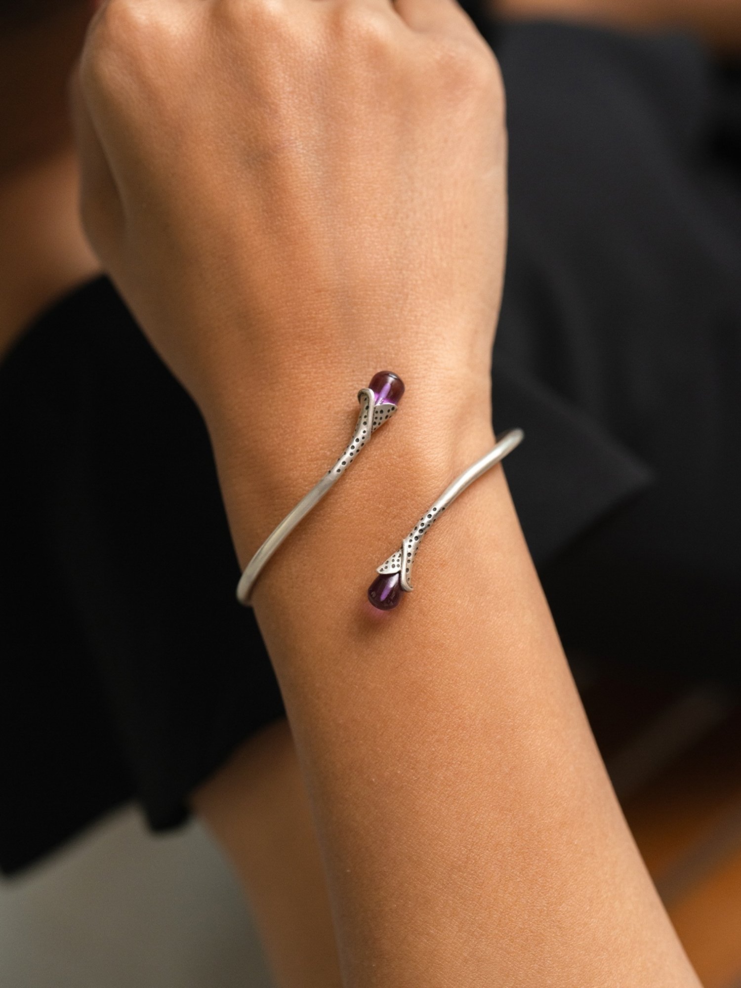 Shaya 92.5 Sterling Silver Vestita Bloom Flexible fit Bracelet for Women