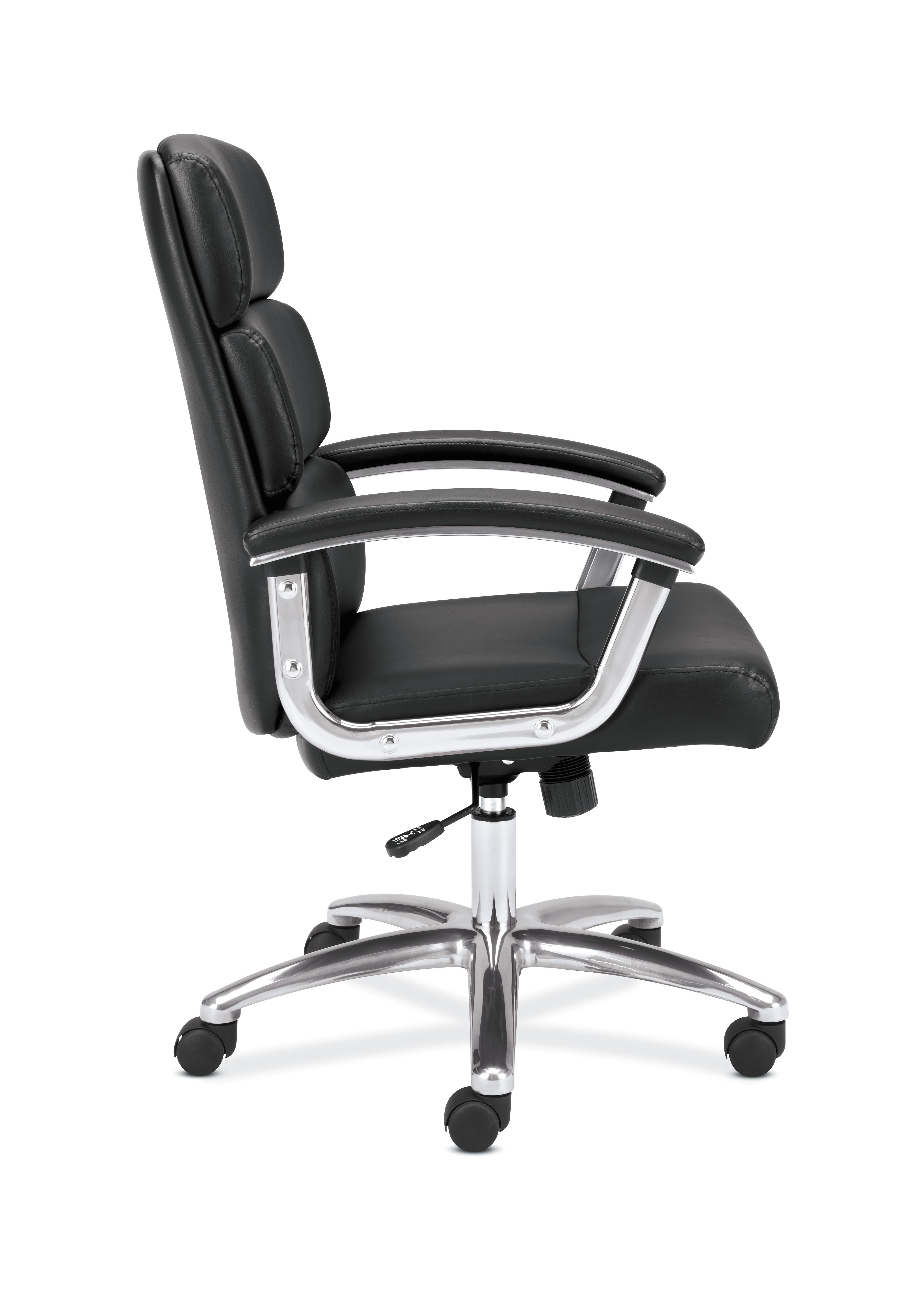 Basyx VL103 Series Executive Mid-Back Chair Black Leather VL103SB11