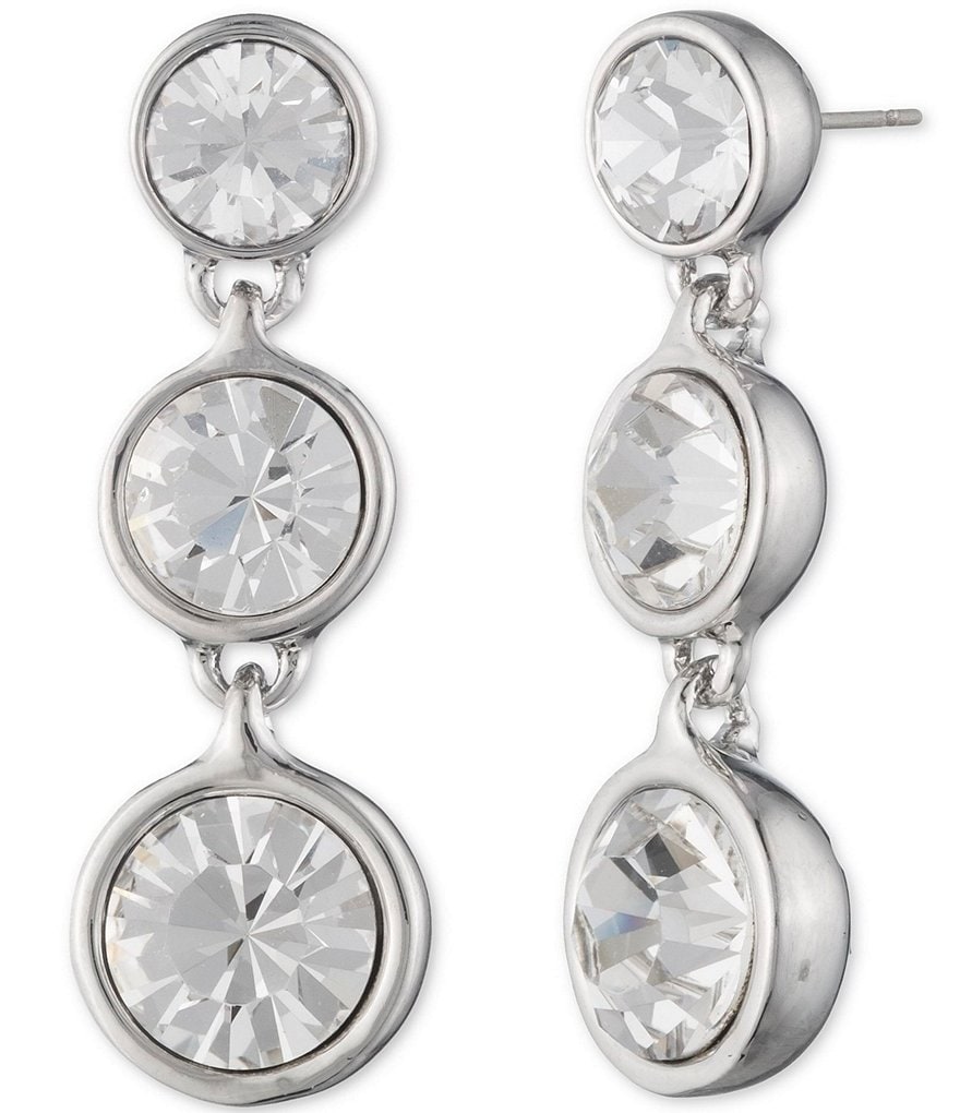 Givenchy Triple Drop Silver Earrings