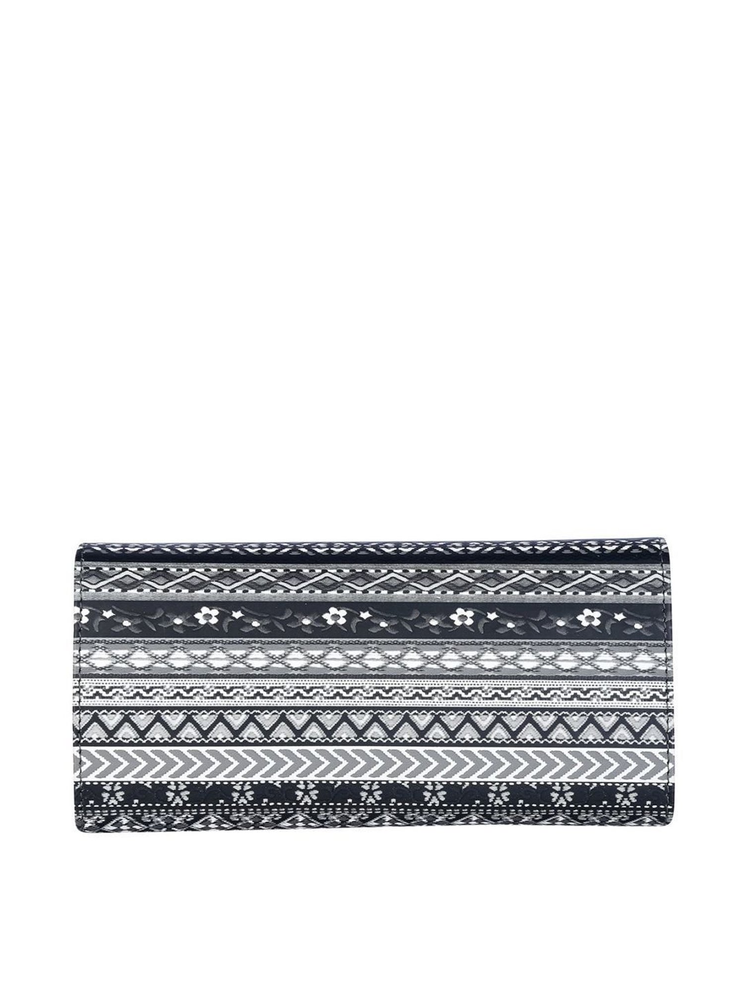 Bellissa Black Printed Premium Bi-Fold Wallet for Women