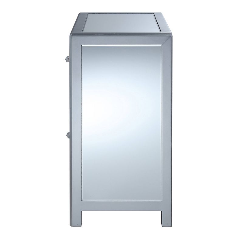 Gold Coast Vineyard Mirrored Hall Table Silver - Breighton Home