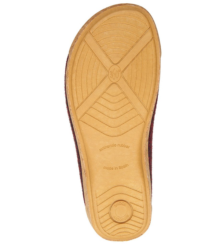 Taos Footwear Woollery Wool Cork Wedge Clogs