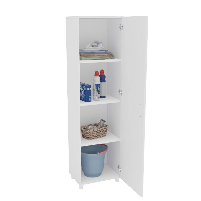 58.89" Beverly 4 Shelf Storage Cabinet White - Chique