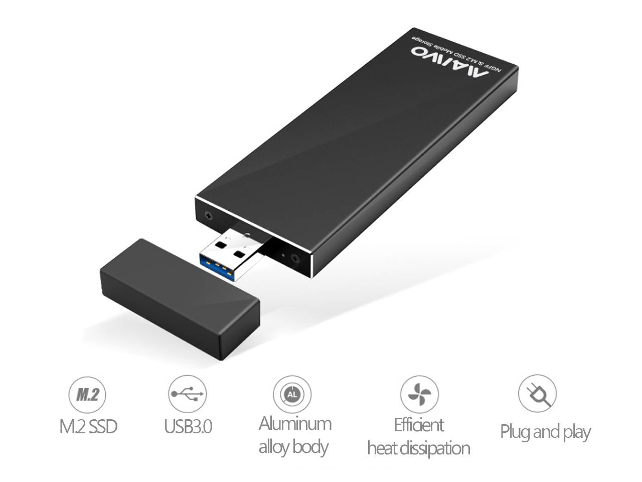 Maiwo Maiwo K17N M.2 Solid State Drive Box Sata Channel Usb3.0 Interface Desktop Notebook External Solid State Drive Box Black