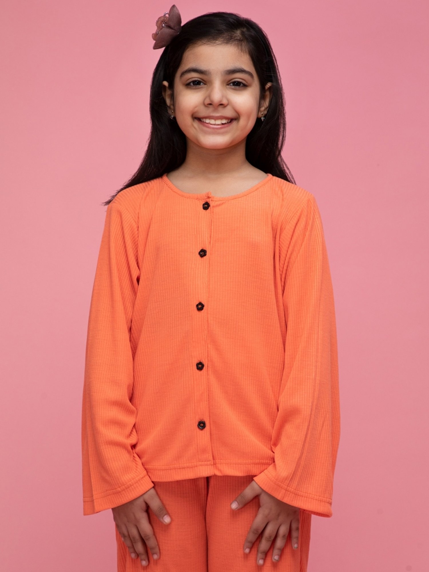 Berrytree Organic Girls Blue Cotton Clouds Print Night Suits