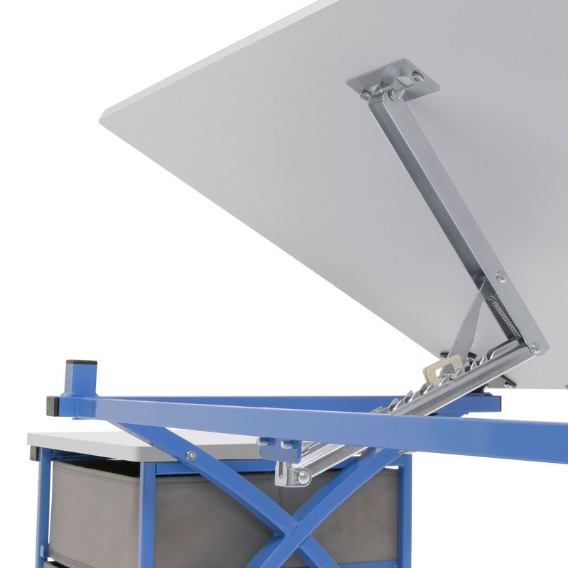 Studio Designs 38014 Venus Designed Craft Center with Tilt Adjustable Art Drafting Desk Table and 3 Drawer Under Desk Storage, Blue