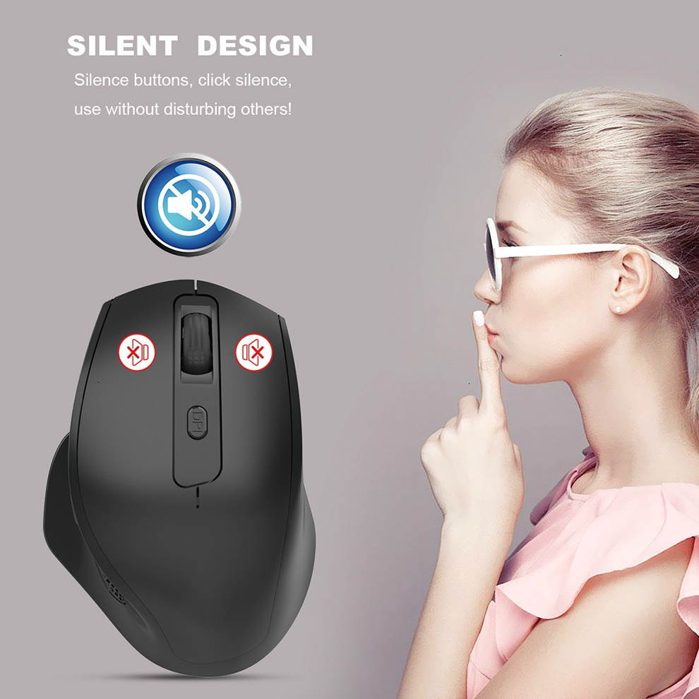 Jelly Comb Rechargeable 2.4G Wireless Gaming Mouse Ergonomic Design 6 Buttons Silent Mouse for Laptop Notebook Desktop Mice