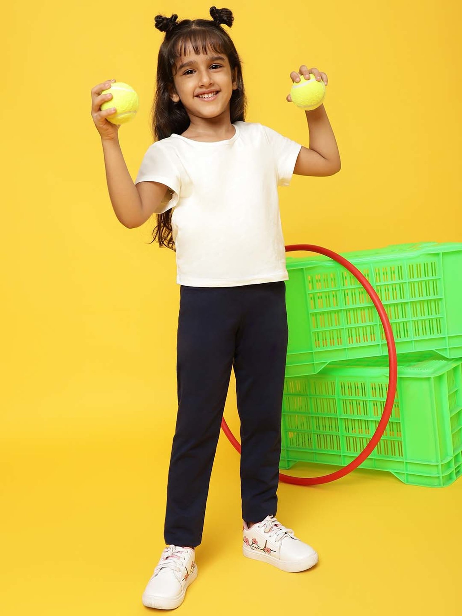 Tales & Stories Kids Navy Cotton Slim Fit Leggings