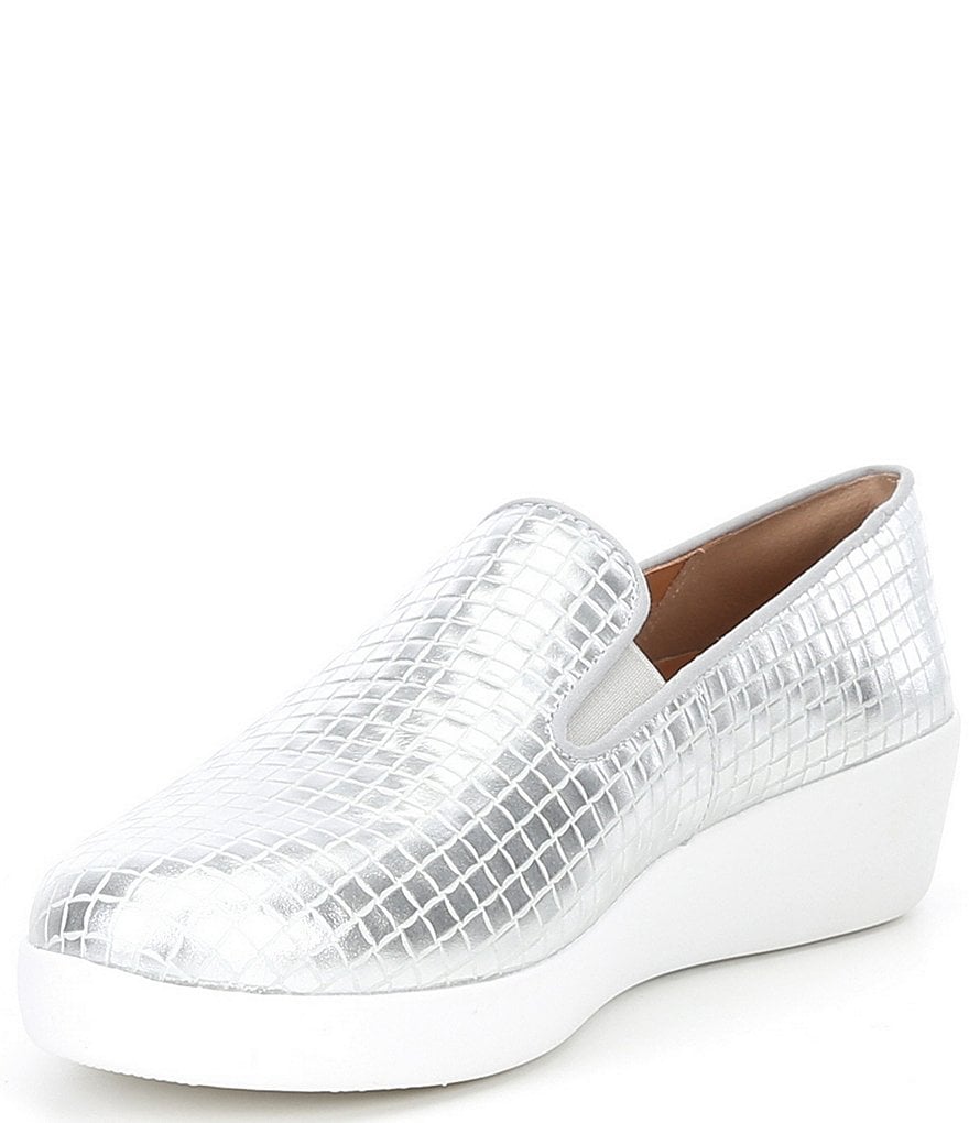 FitFlop Superskate Leather Wedge Sneakers