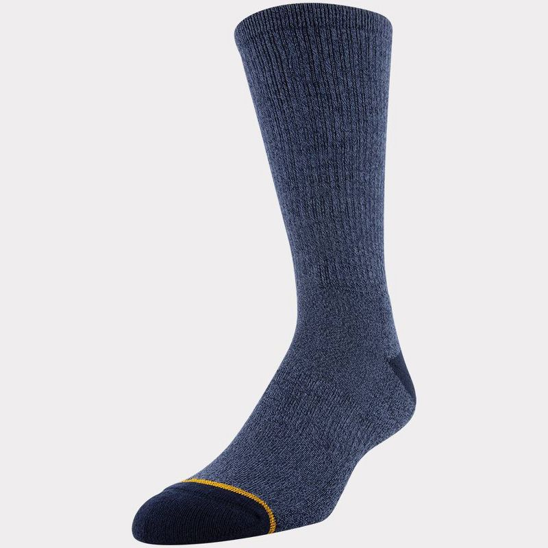 Signature Gold by GOLDTOE Men's Native Nomad Crew  Colorblock Sport Socks 2pk - Denim 6-12.5