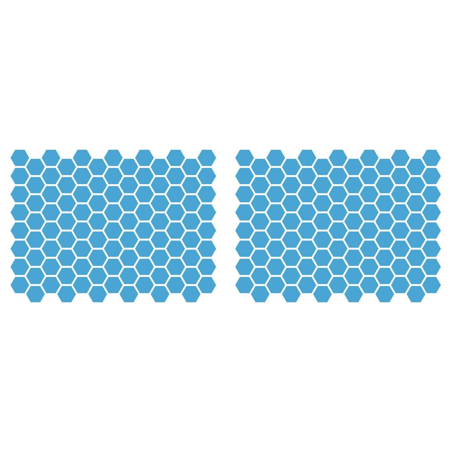 LiteMark 1 Inch Blue Hexagon Decals - Pack of 208