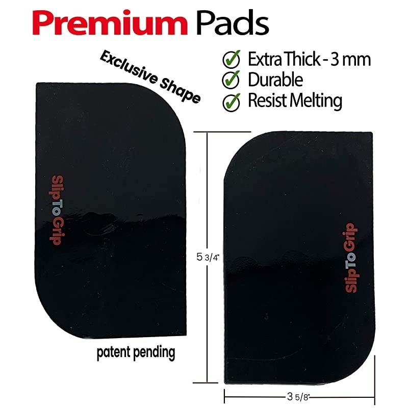 Premium Cell Pads 4 Pack Two Universal Cell Pads Sticky AntiSlip Gel Pads Holds Cell Phones Sunglasses Coins Golf Cart Boating Speakers Xtra Black Color