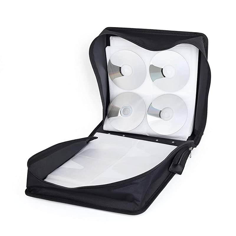400 Capacity CDDVD Case Wallet VCD Storage Holder Booklet Album Box BinderPU Black