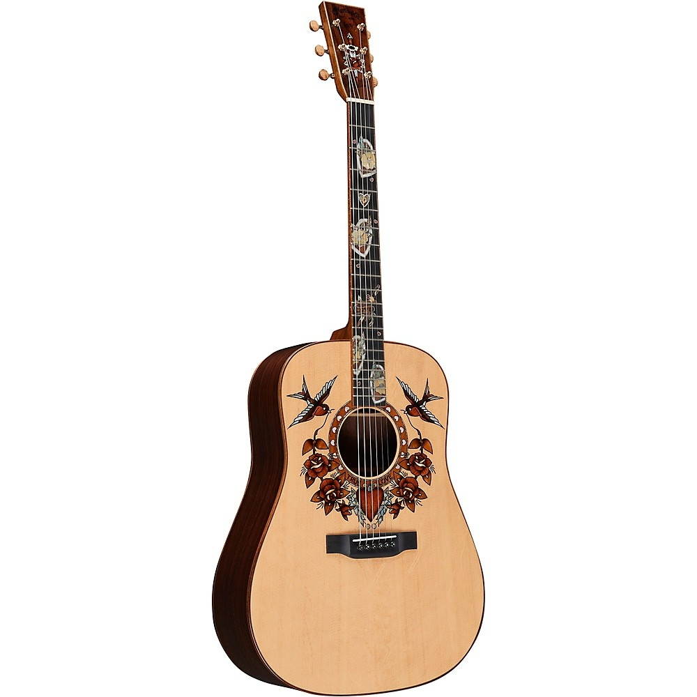 Martin True Love Sailor Jerry Dreadnought Acoustic Guitar Natural