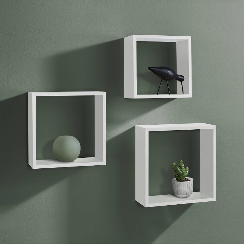 Dolle Floating Shelf Set of Box Frames - White