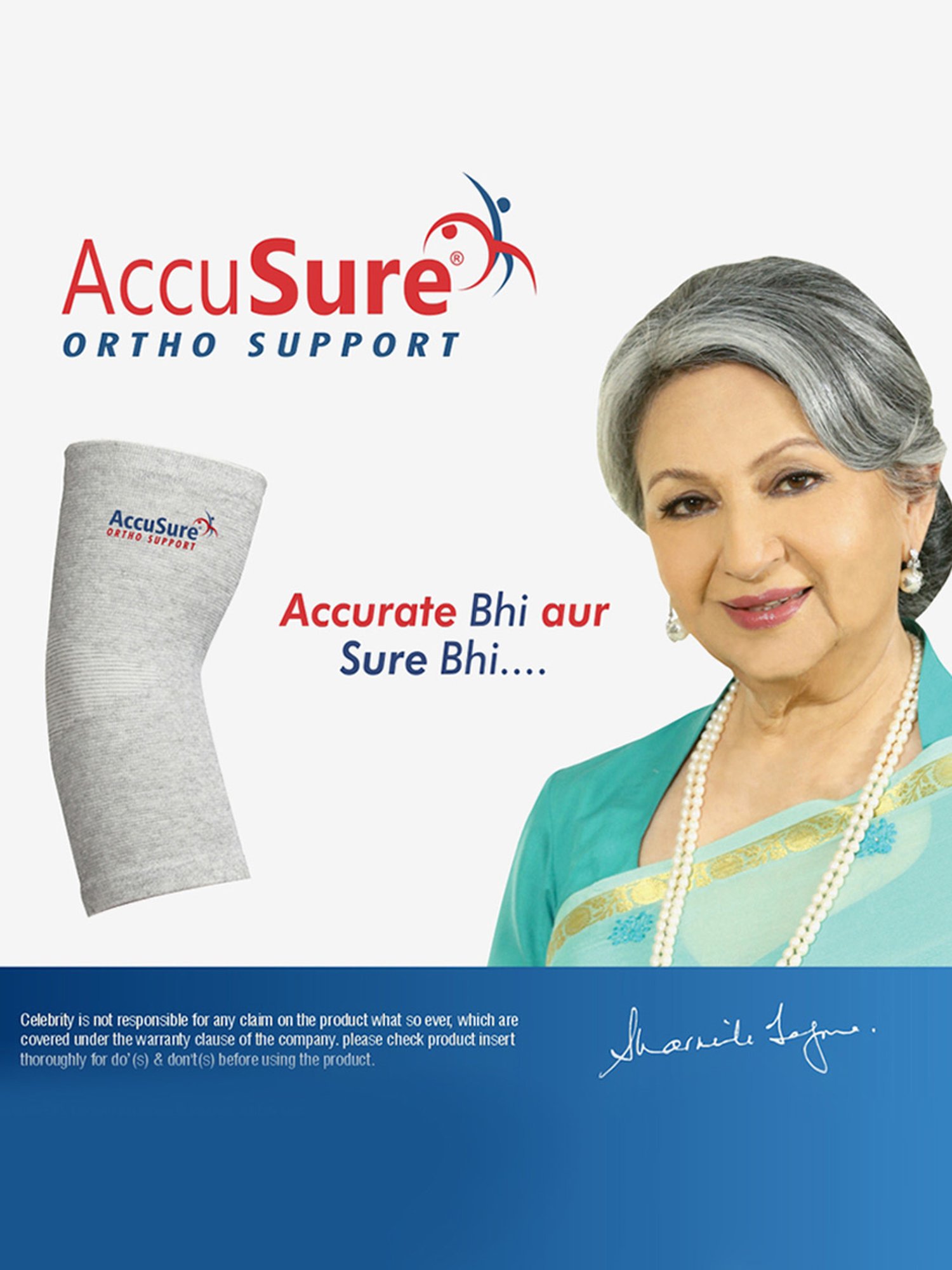 AccuSure Pair of Bamboo Yarn 4 Way Stretchable Bi-Layered Construction Elbow Compression Support-XL