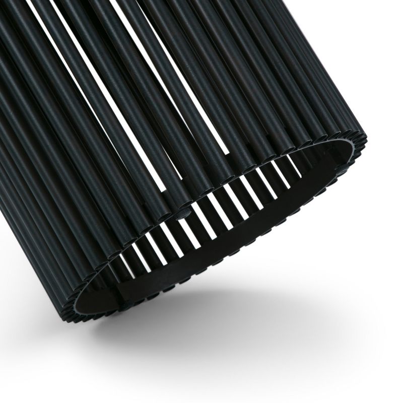 18" Karl Metal and Wood Accent Table Natural/Black - WyndenHall