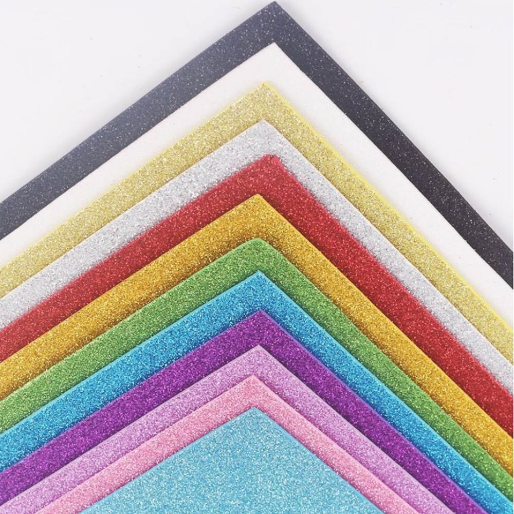 2MM 10 Pcs/Colors Flash Light Sponge Paper Foam Paper Kindergarten Handmade Sponge Paper Art 10 Pcs