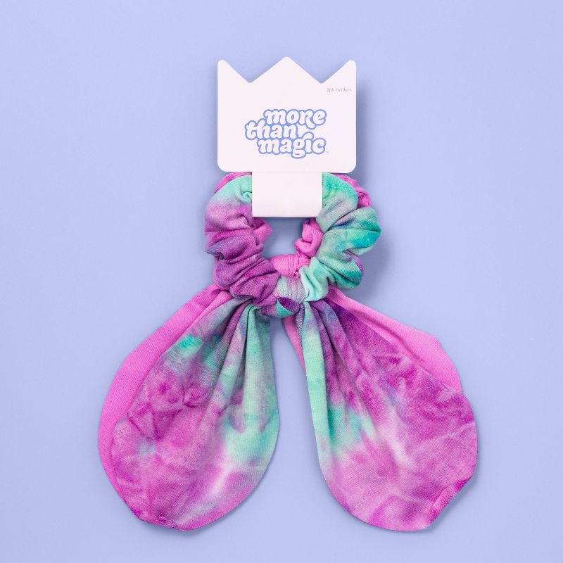 Girls' 2pk Twister Hair Ties - More Than Magic™ Pink/Teal