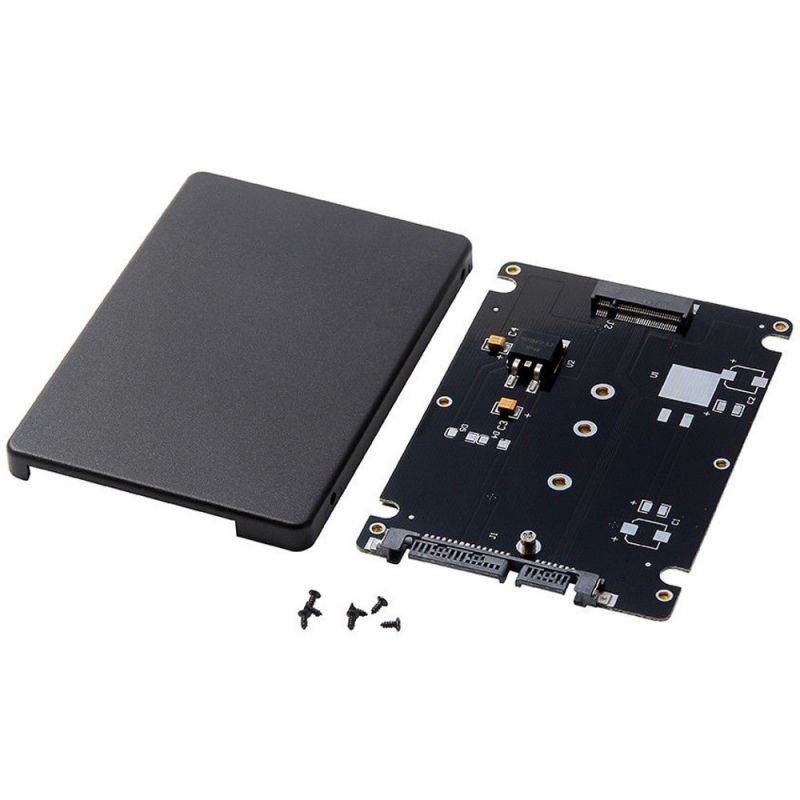 JacobsParts M.2 NGFF SSD to 2.5" SATA III Enclosure 7mm Drive Adapter 2242 2260 2280