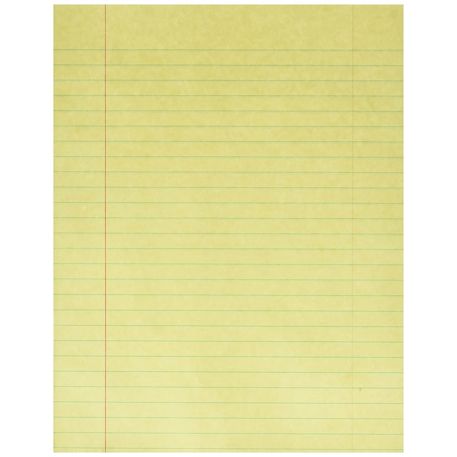 School Smart Composition Paper, Red Margin, 8-1/2 x 11 Inches, Yellow, 500 Sheets - 085423