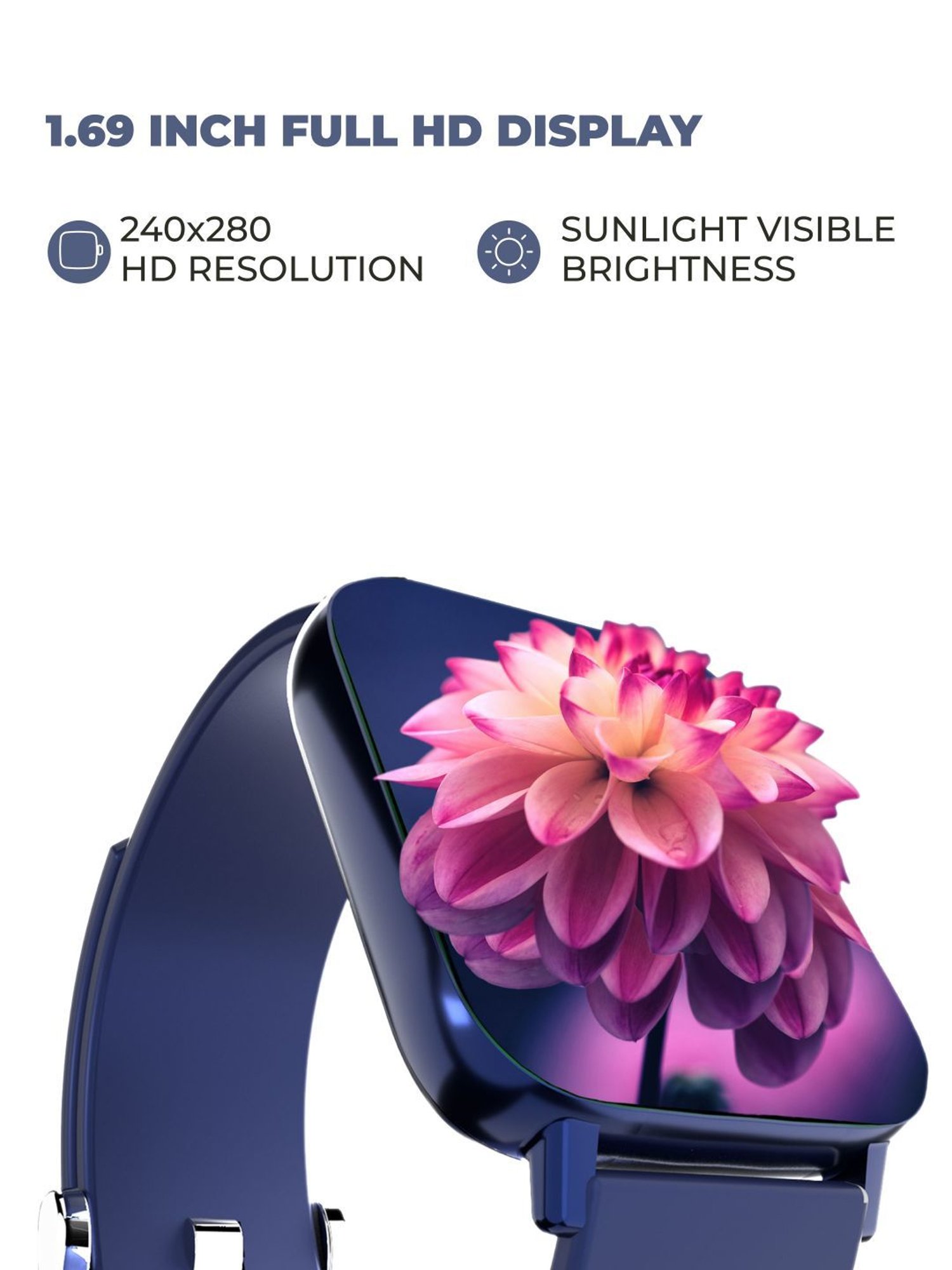 Hammer Pulse 3.0 1.69" Smart Watch with Call Function (Blue)