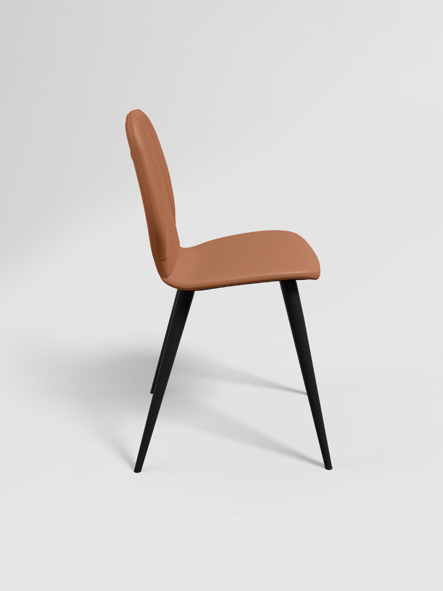 Durian Elanor Modern Brown & Beige Premium Leatherette Dining Chair