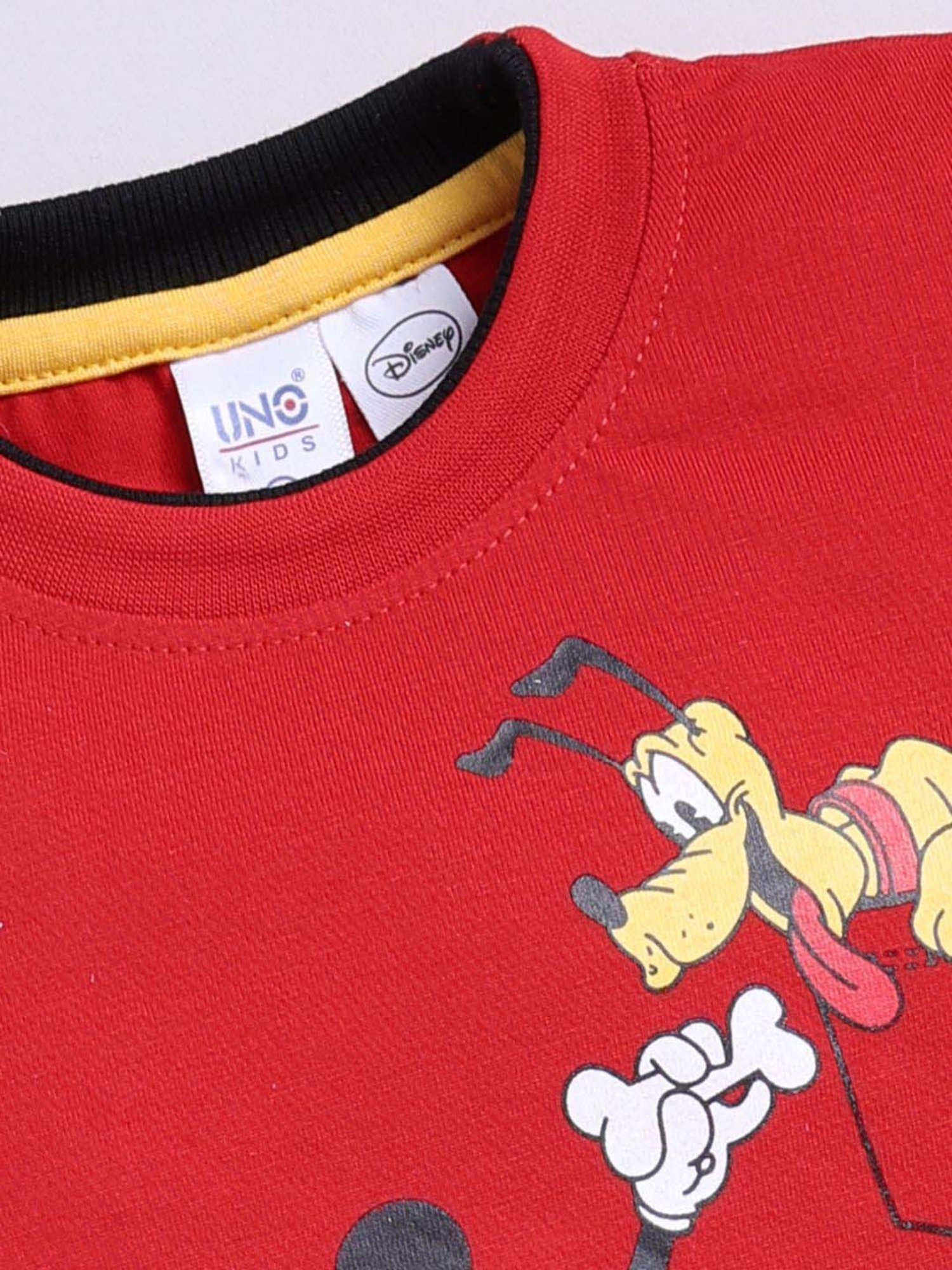 UNO KIDS Boys Red & Black Cotton Printed Top & Short sets