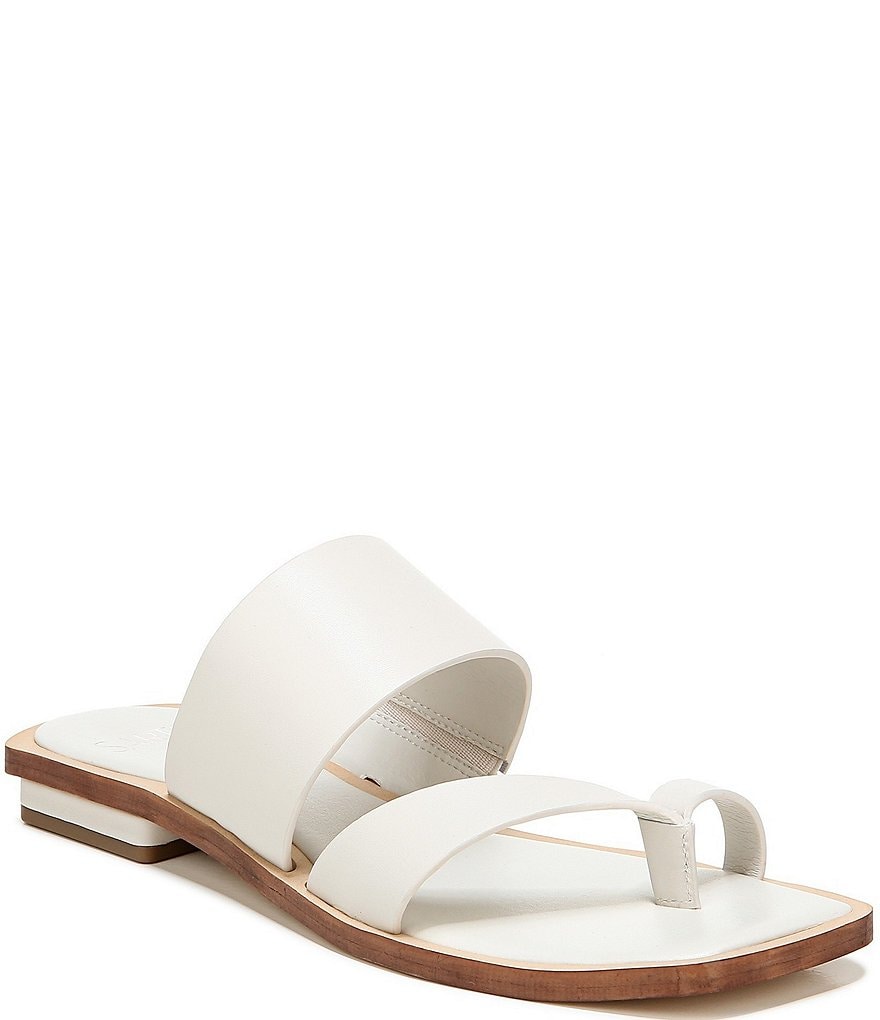 Sarto by Franco Sarto Ediana Leather Toe Ring Square Toe Sandals
