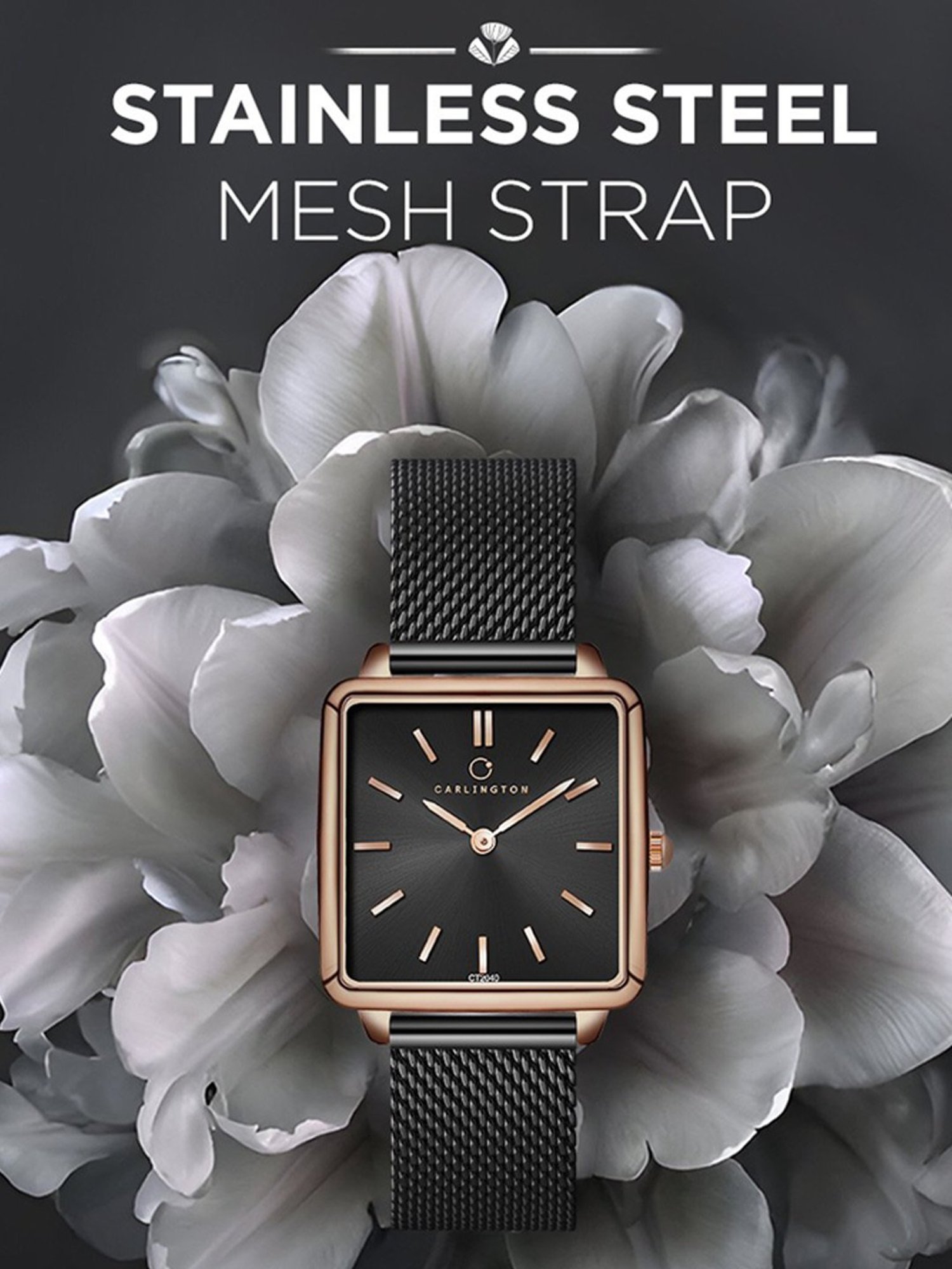 Carlington Iconic 2040 Black Analog Watch for Women