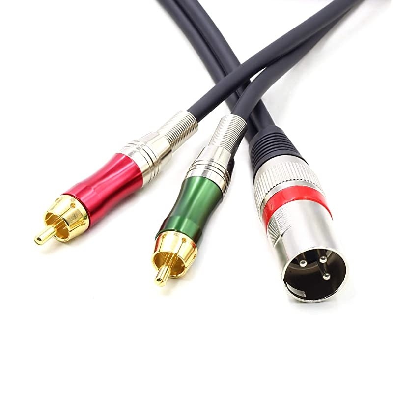 2Male to 2Male RCA Audio Cable 15Feet 10Pack
