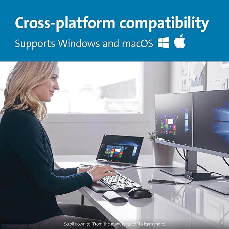 SD2400T Thunderbolt 3 Docking Station - 85W PD - Dual 4K for Windows and Mac - TAA Compliant (K38390NA)