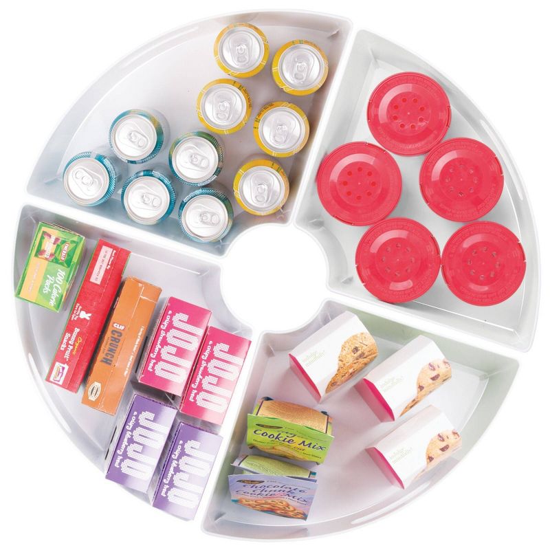 iDESIGN Kitchen Binz 1/4 Wedge Lazy Susan White