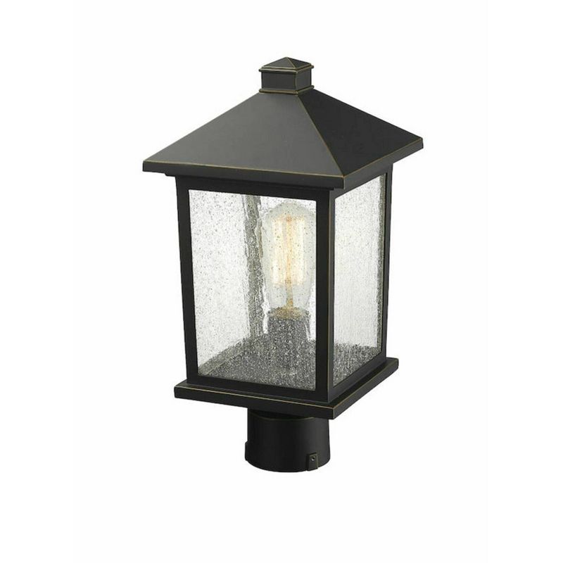 1 Light Outdoor Post Mount Oil Rubbed Bronze - Aurora Lighting
