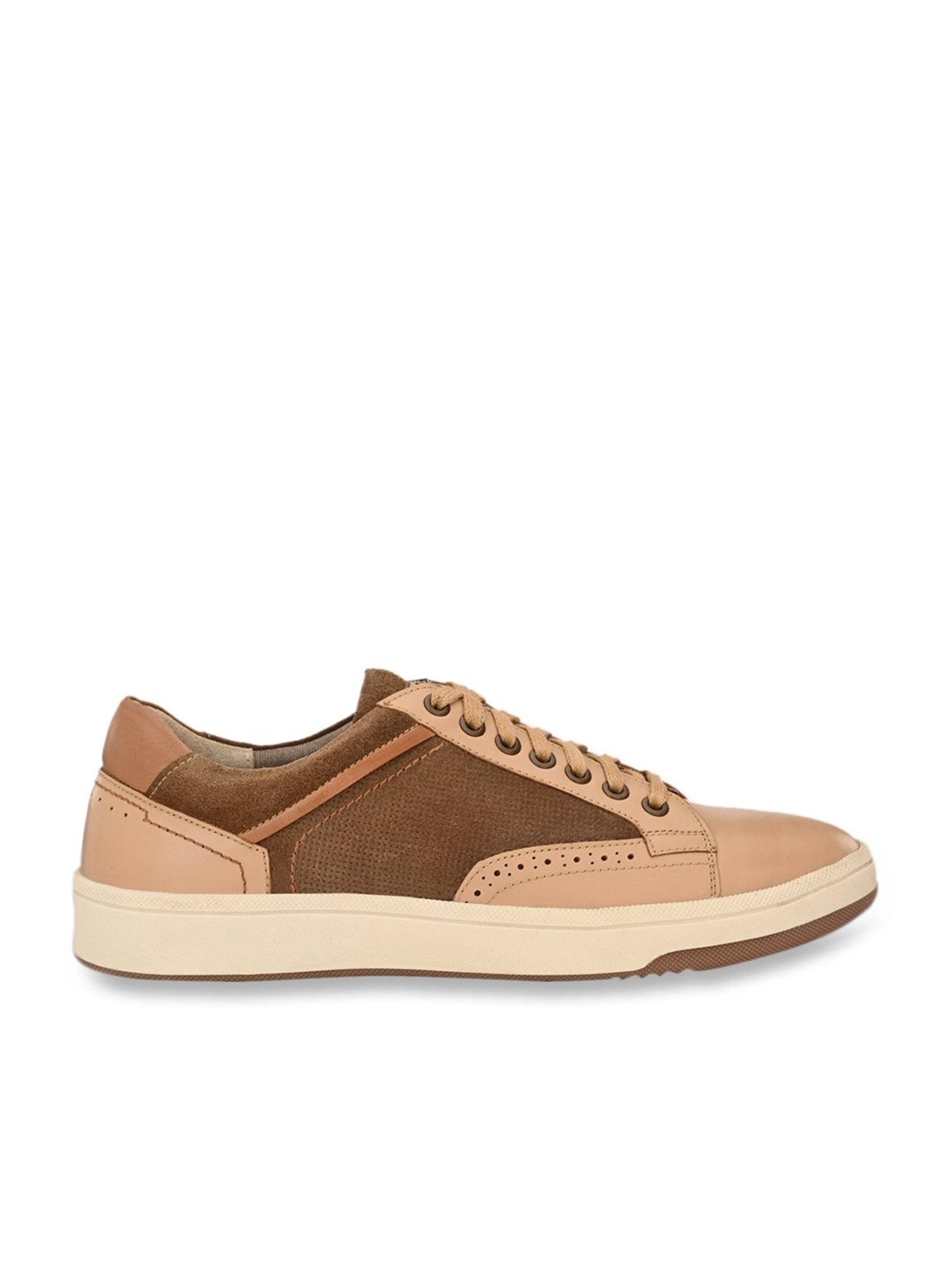 Delize Men's Beige Casual Sneakers