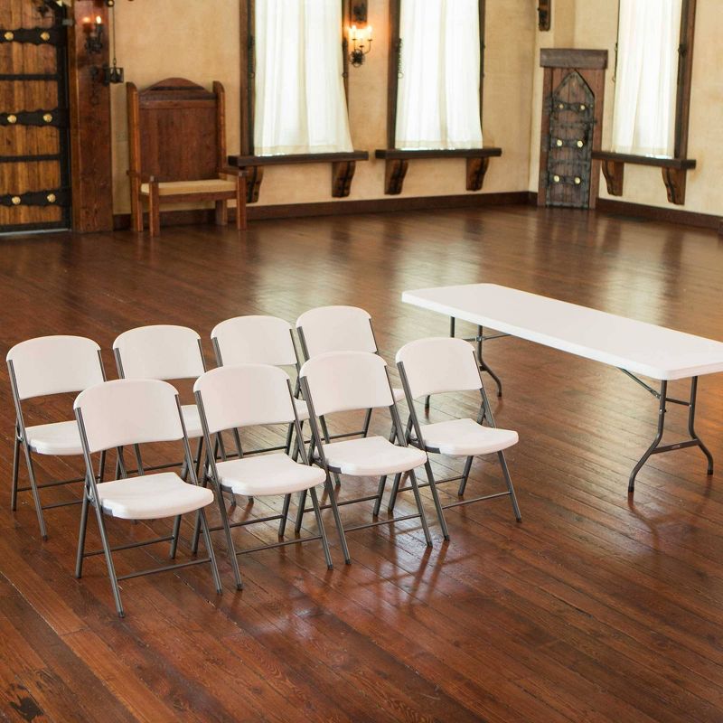 Folding Table with 8 Chairs White - Lifetime