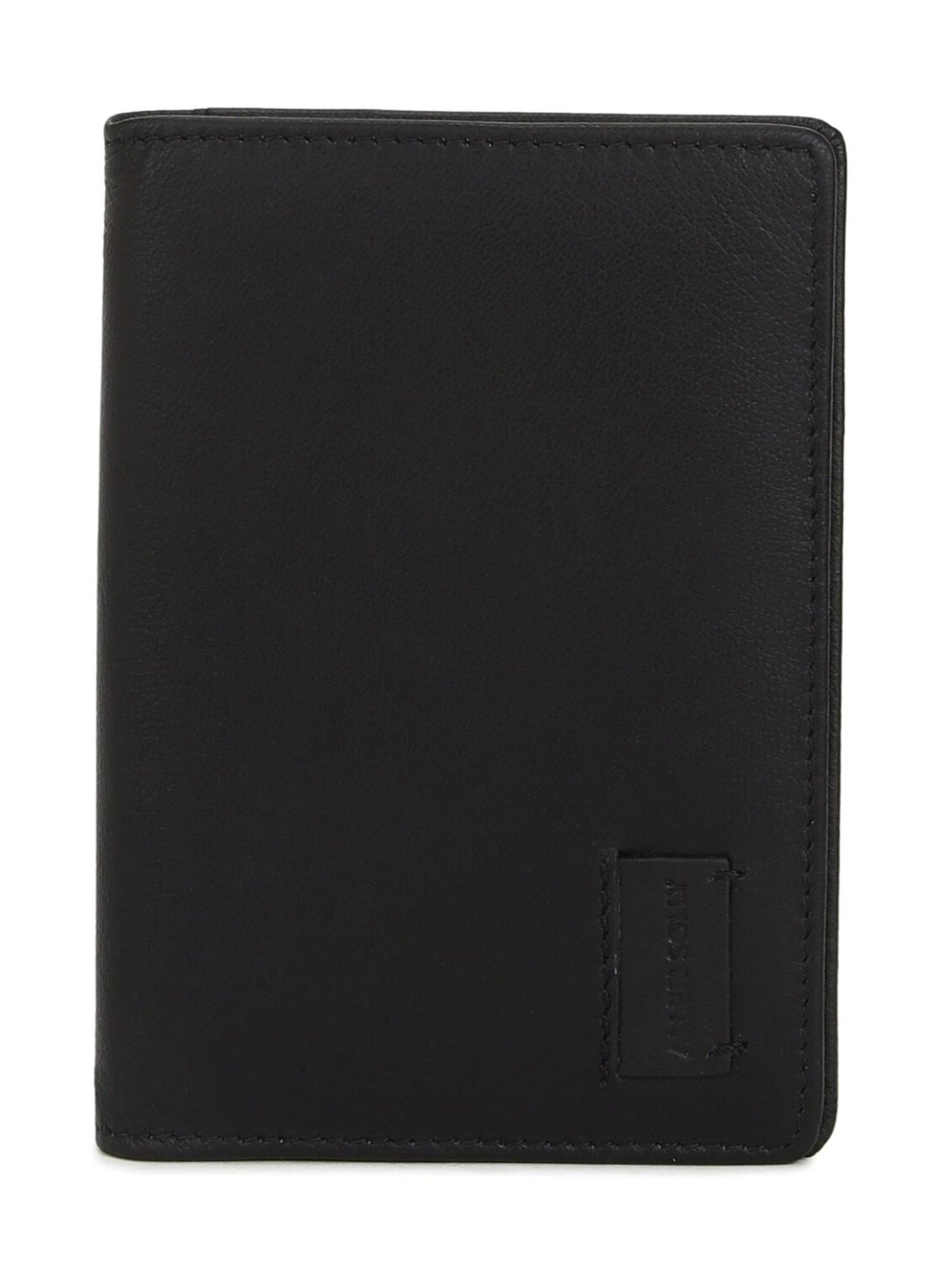 Allen Solly Black Leather Bi-Fold Wallet for Men