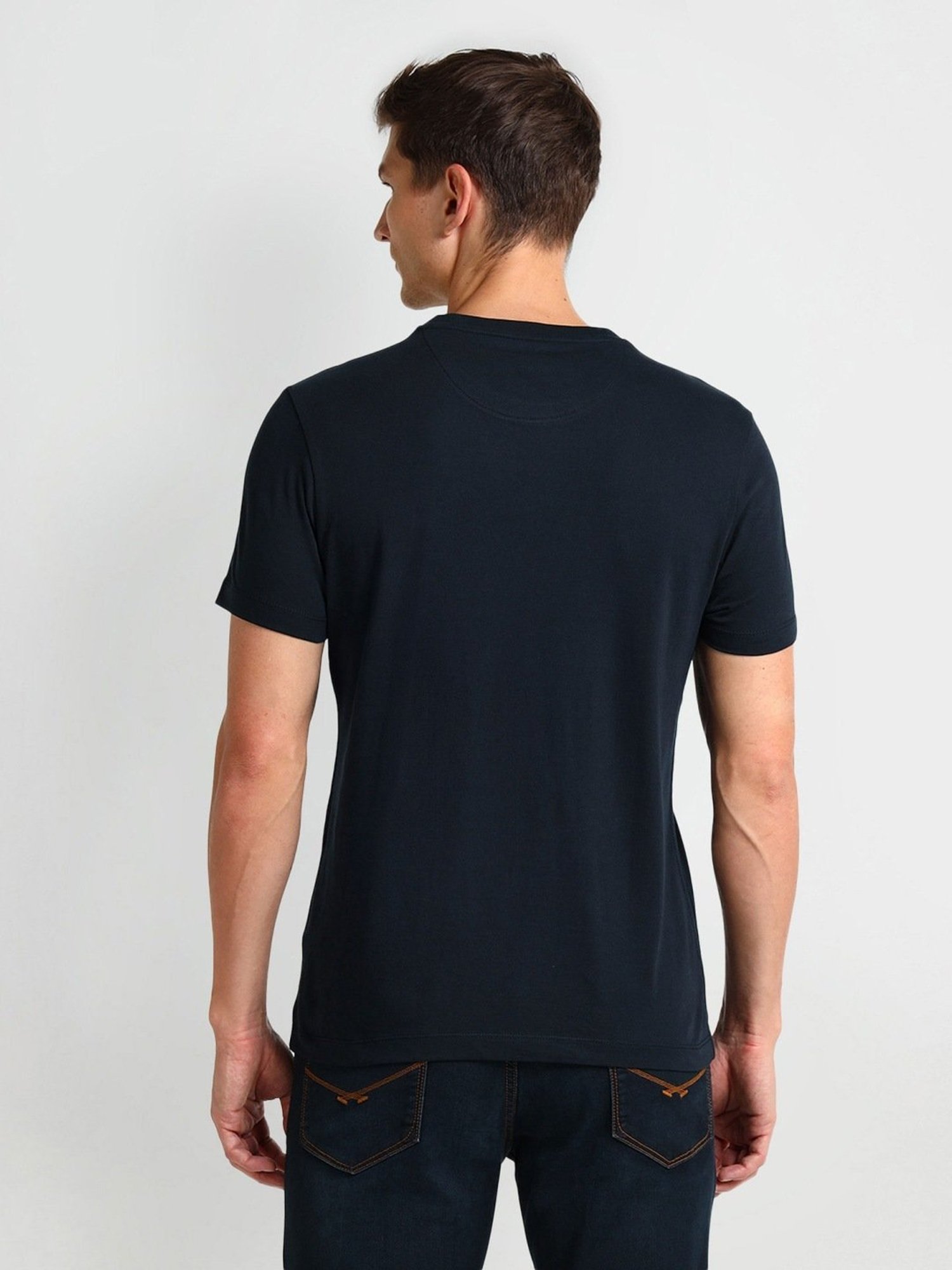 U.S. Polo Assn. Navy Cotton Slim Fit Printed T-Shirt