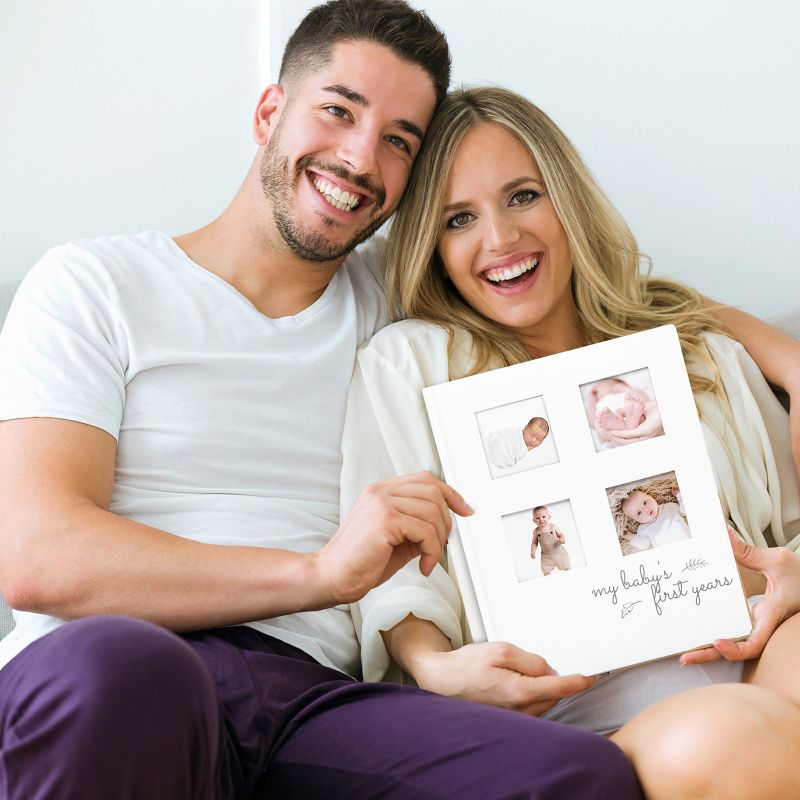 KeaBabies Baby First 5 Years Memory Book Journal, White