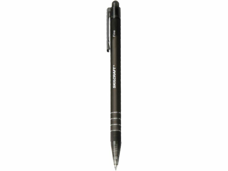 SKILCRAFT Clean Click Rubberized Ballpoint Pen