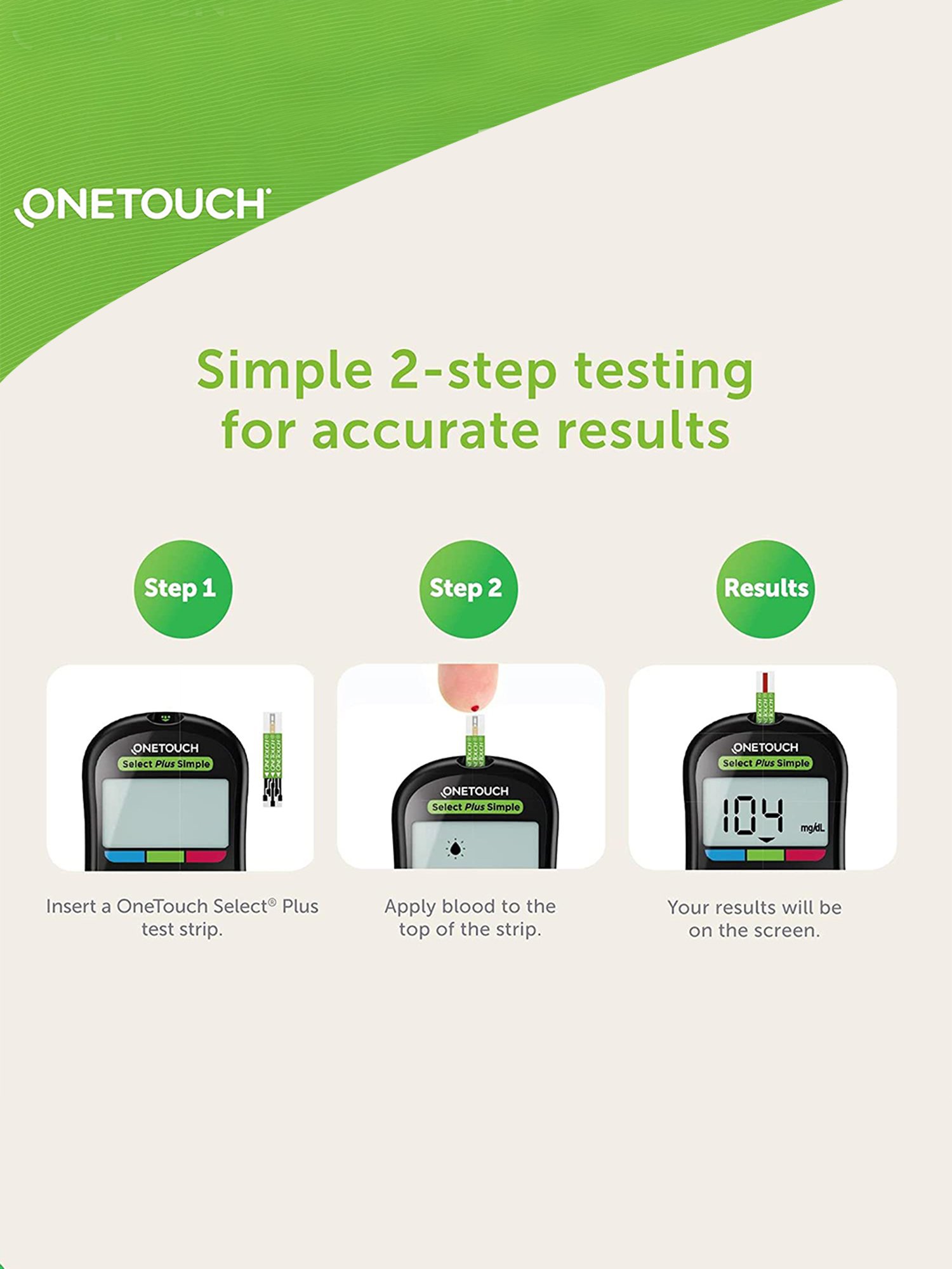 OneTouch Select Plus Test Strips - Pack of 25