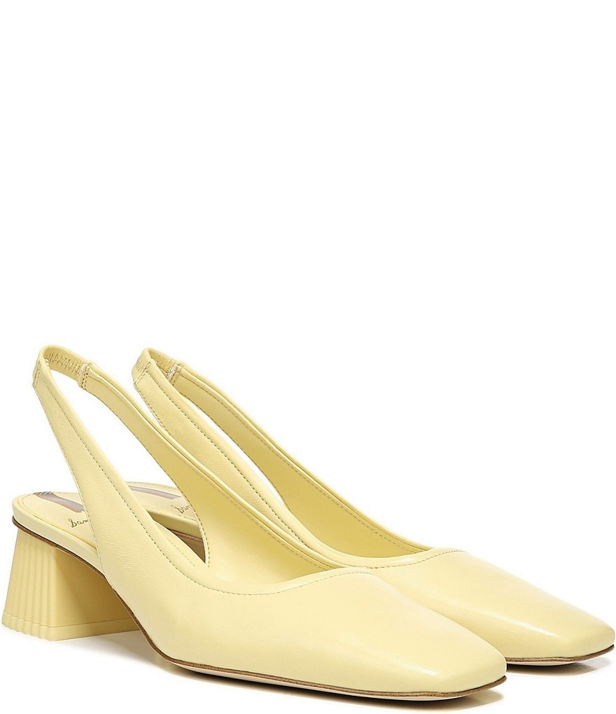 Sam Edelman Toren Leather Sculptural Heel Slingback Pumps