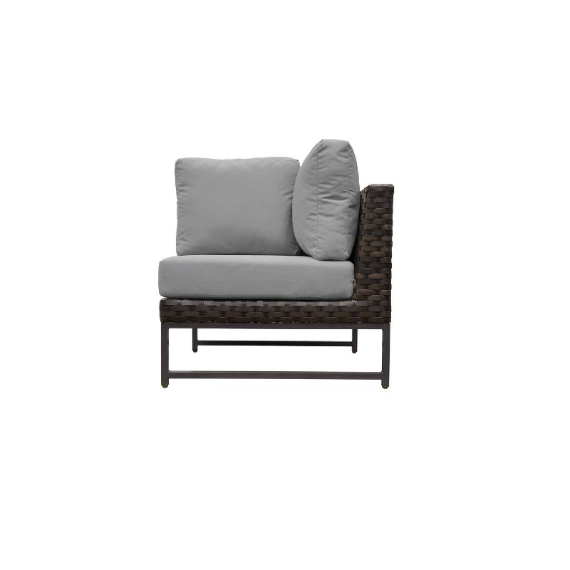 Barcelona 12pc Patio Sectional Seating Set with Cushions - Gray - TK Classics