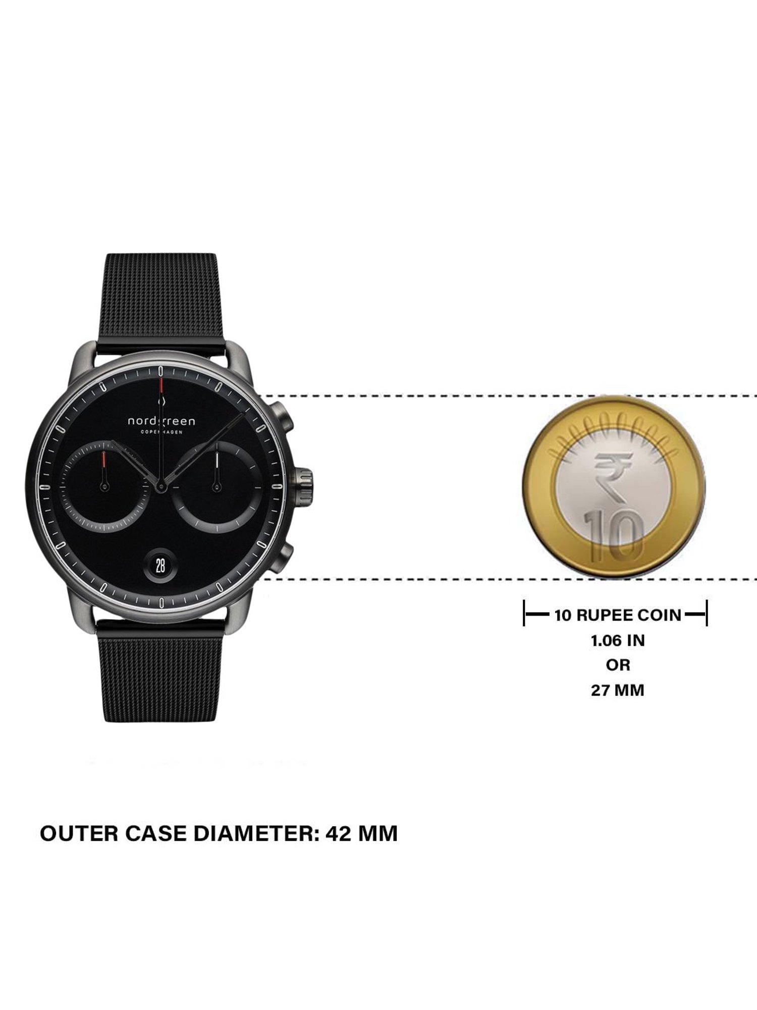 Nordgreen PI42GMMEBLBL Pioneer Analog Watch for Men