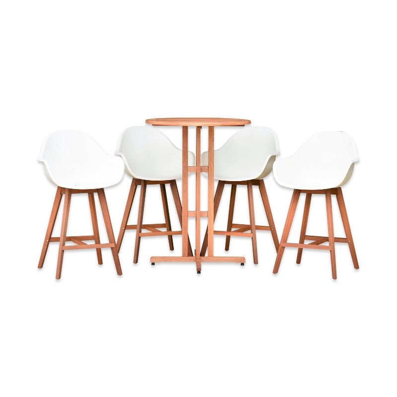 Toranto 3pc All-Weather Wicker Bar Island Set - Brown - Christopher Knight Home