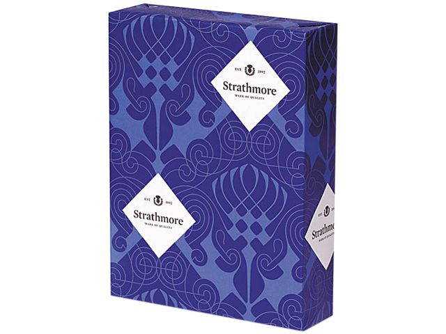 Strathmore 190-504 Premium Sulphite Business Stationery, 24 lbs., 8-1/2 x 11, 100% PC White, 500/RM