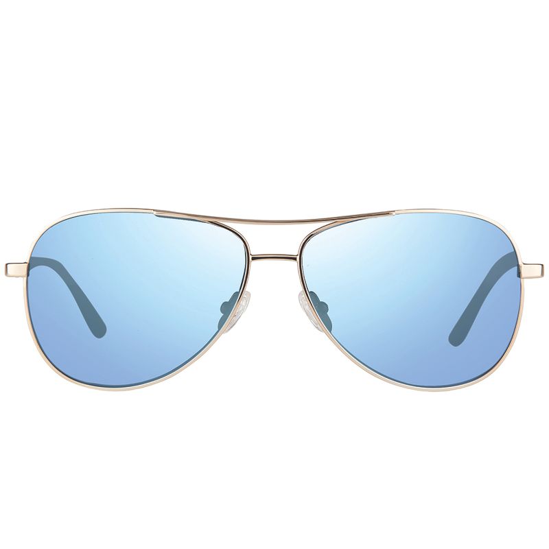 Revo Relay RE 1014 04 BL Womens Aviator Polarized Sunglasses Gold 59mm