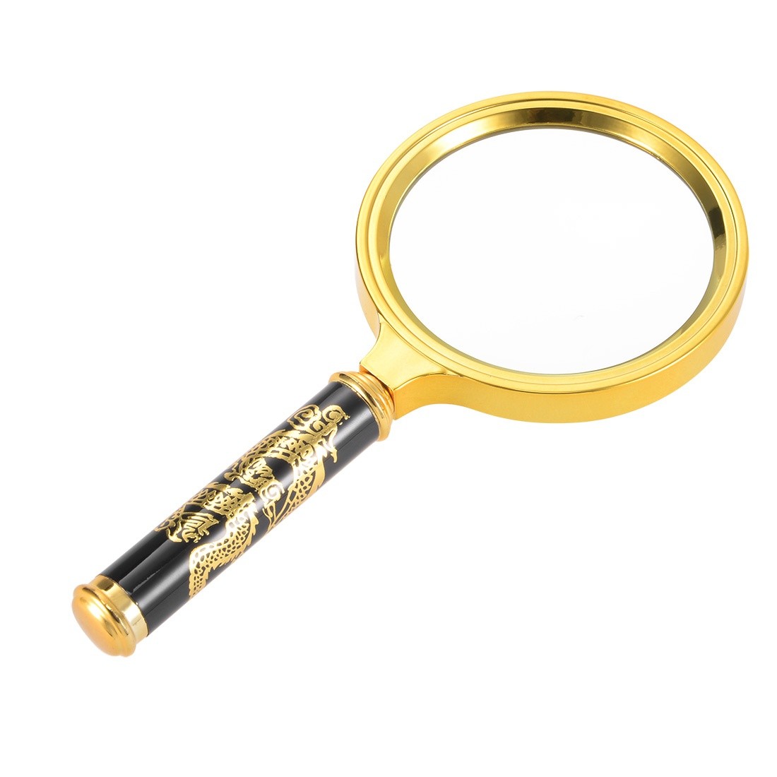 Global Bargains 65mm 10X Handheld Book Reading Magnifying Glass Lens Magnifier Gold Tone
